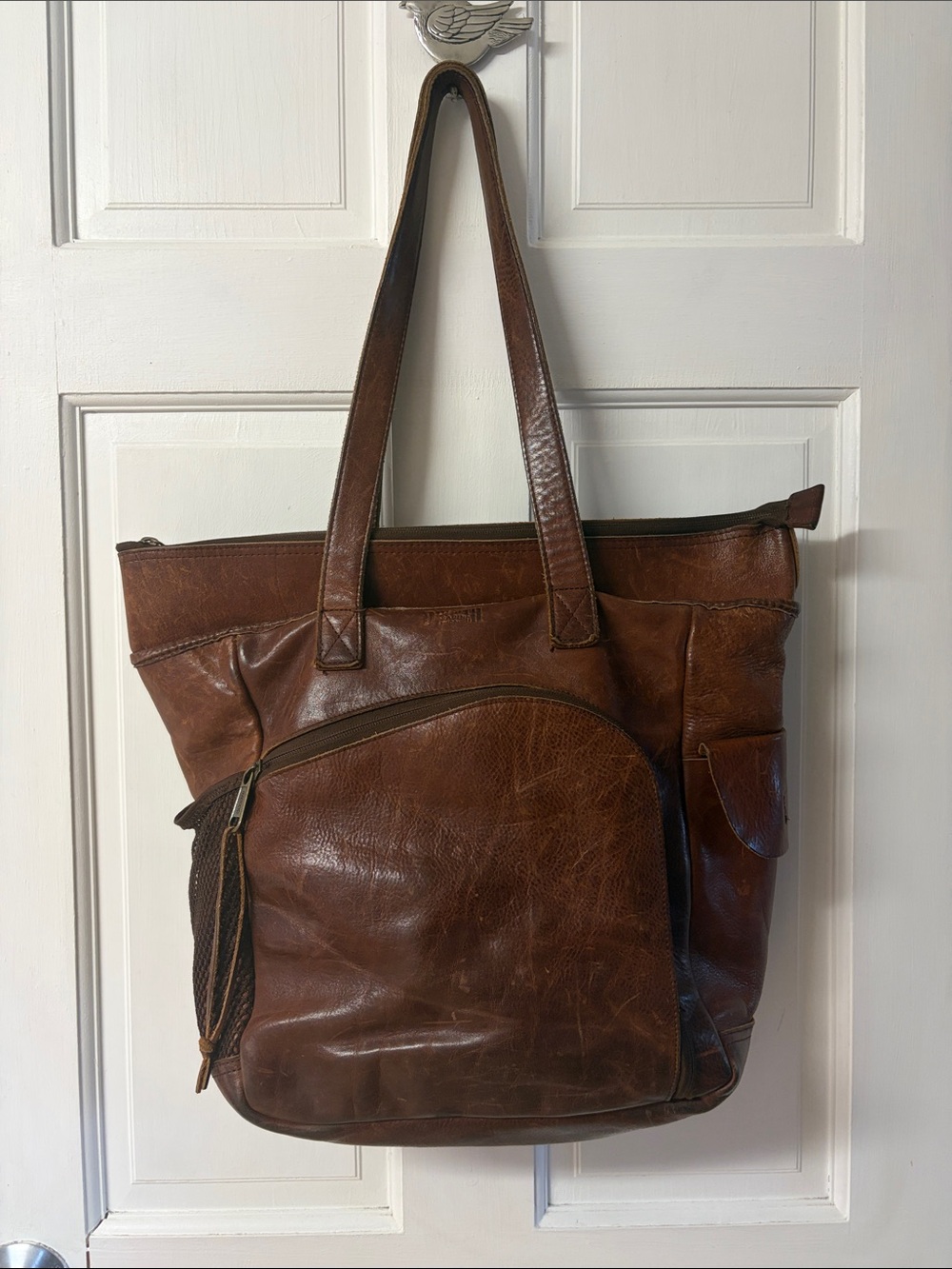 Duluth Trading Company brown lifetime leather heavy-weight tote